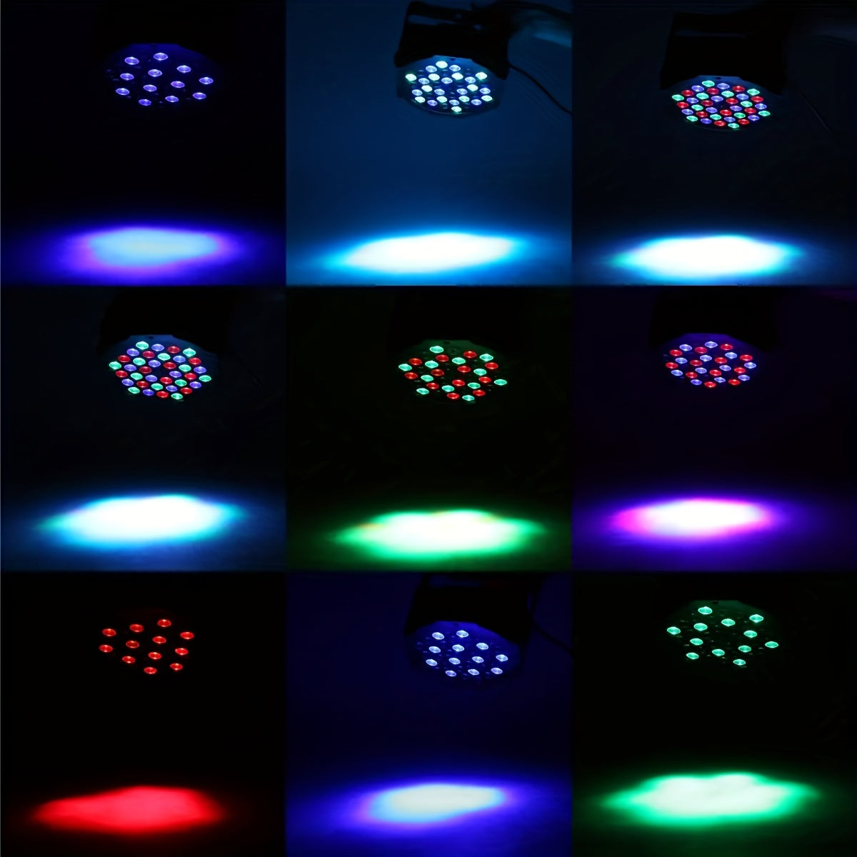 36 LED Stage Lights RGB DJ LED Par Light Remote & DMX Controlled Sound Activated Auto Play Uplights For Wedding Birthday Christmas Holiday Music Show Dance Party Stage Lighting-1Pack