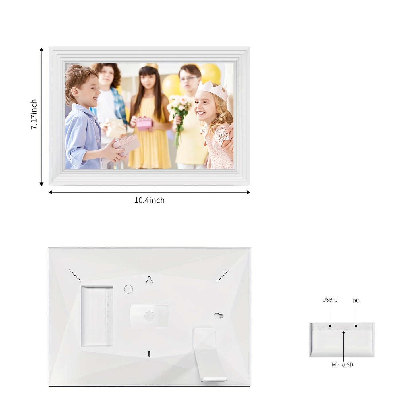 10,1 Zoll intelligenter Wi-Fi-digitaler Foto rahmen, 1280x800 IPS LCD-Touchscreen, Porträt und Landschaft automatisch drehen, in 32GB Speicher eingebaut, Momente sofort über Frame-App von überall aus teilen, Unterstützung für Foto \ u002Fvideo-Wiedergabe,