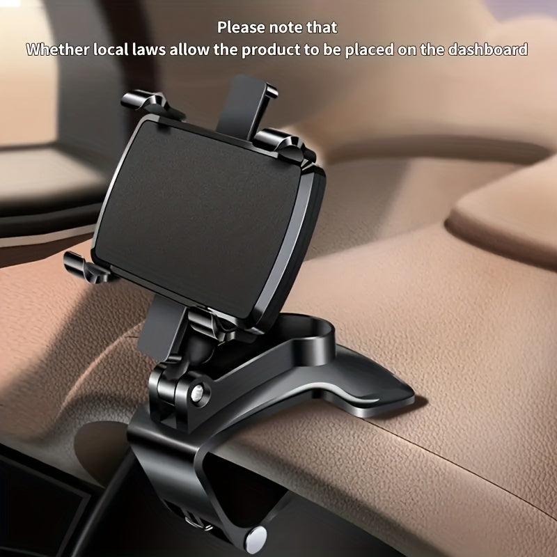 360° Rotating Car Phone Holder: The Perfect Driving Companion for Rearview Mirror Navigation & Recording!