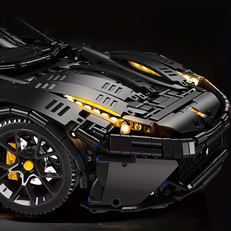 3097pcs Black Style Supercar Model Building Blocks, Birthday Gift, Christmas Halloween Gift